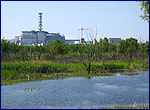 View on Chernobyl nuclear power plant
