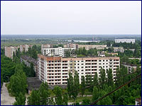 Вид с крыш города Припять
