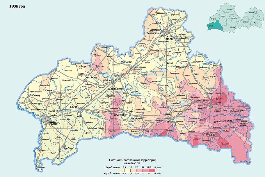 Карта заражения Республики Беларусь