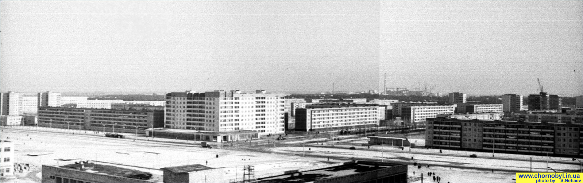Город Припять в 1981 году Панорамное фото