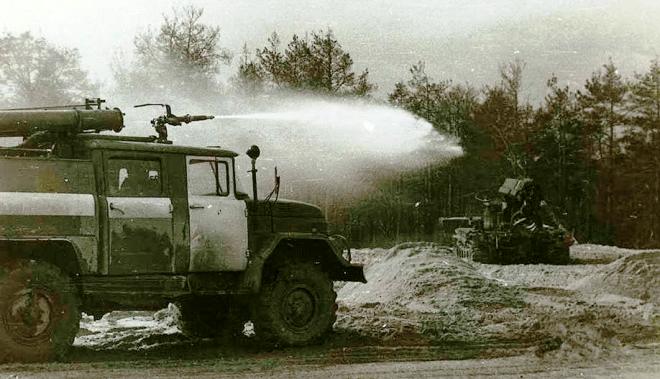 Техника ликвидации аварии - захоронение Рыжего Леса в 1986 года