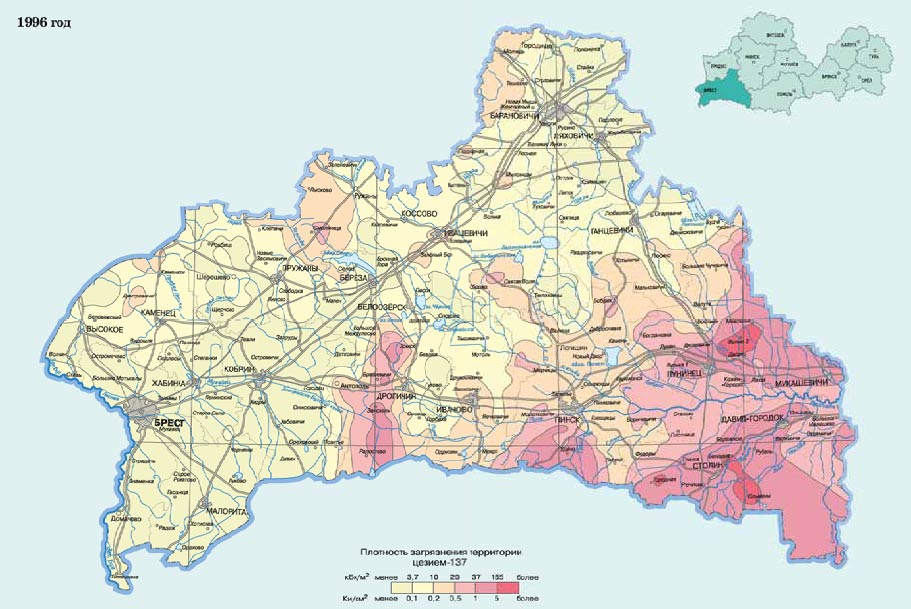Карта Белорусии