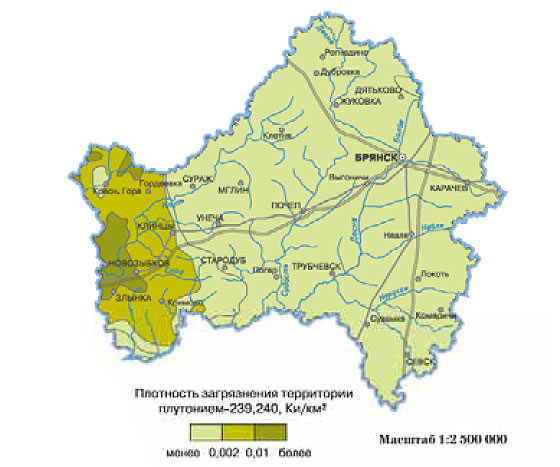 Загрязнение России карта