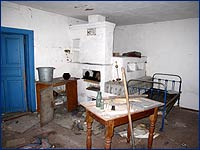 Вид деревеньской печи в чернобыльской зоне