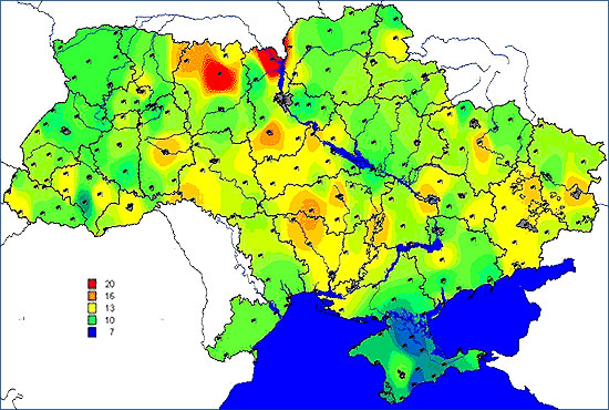 Map after Chernobyl