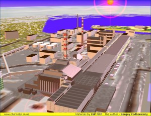 3Д модель ЧАЭС и Саркофаг